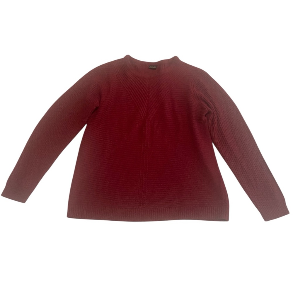 Women’s Salon Studio Burgundy Sweater Triangle Design